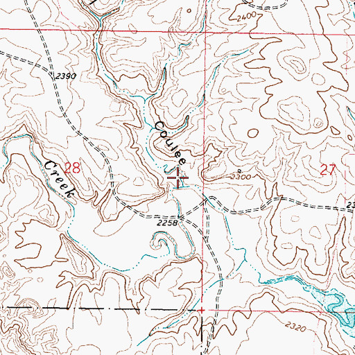 Topographic Map of Bell Coulee, MT