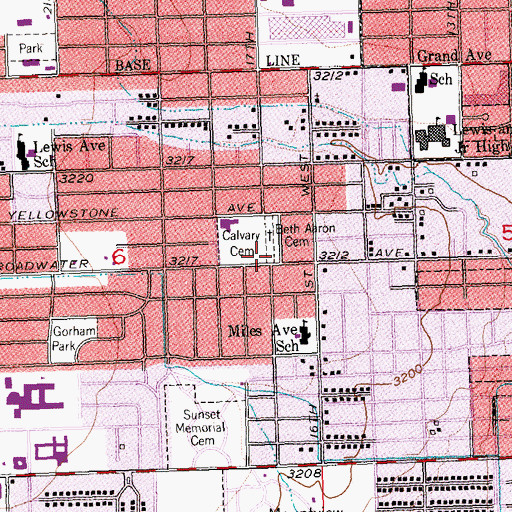 Topographic Map of Beth Aaron Cemetery, MT