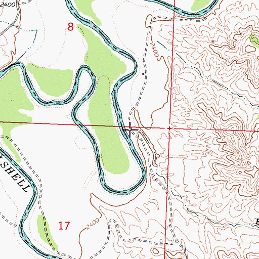 Topographic Map of Big Bart Coulee, MT