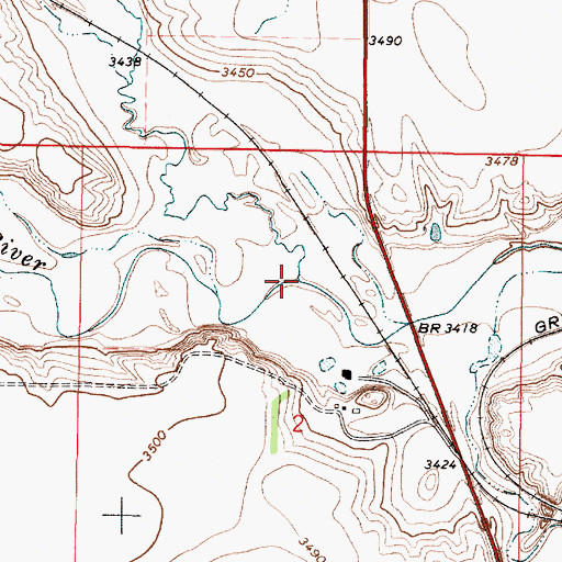 Topographic Map of Big Flat Coulee, MT
