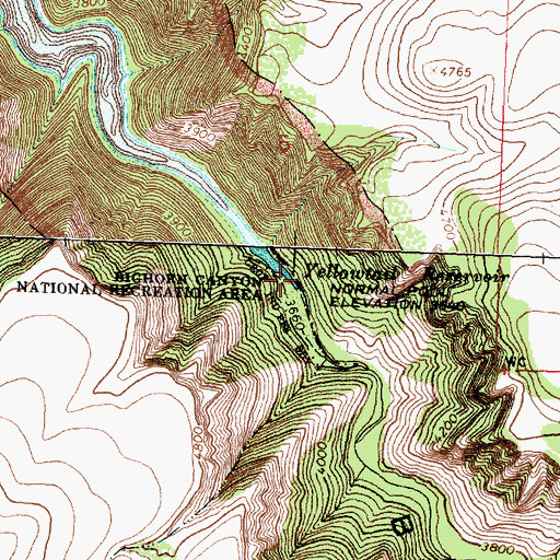 Topographic Map of Black Canyon Creek, MT