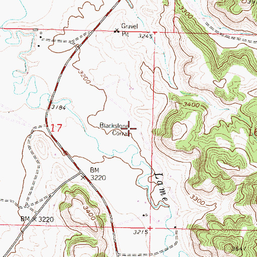 Topographic Map of Blackstone Corral, MT