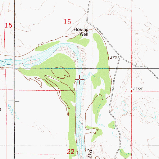 Topographic Map of Blacktail Creek, MT