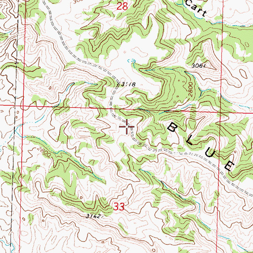 Topographic Map of Blue Ridge, MT
