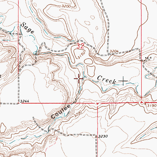 Topographic Map of Bobcat Coulee, MT