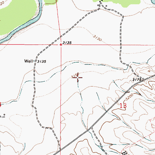 Topographic Map of Bog Springs Creek, MT