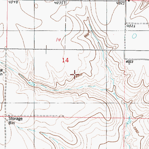 Topographic Map of Bole Bench, MT