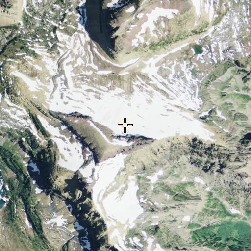 Aerial/Satellite Image of Boulder Glacier, MT