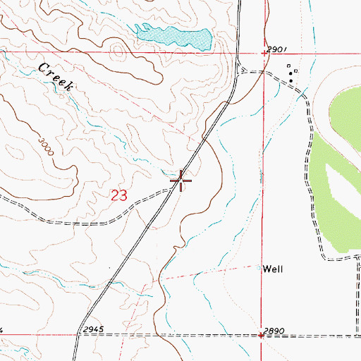 Topographic Map of Buffalo Creek, MT