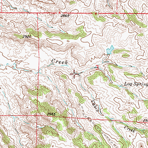 Topographic Map of Cabin Creek, MT