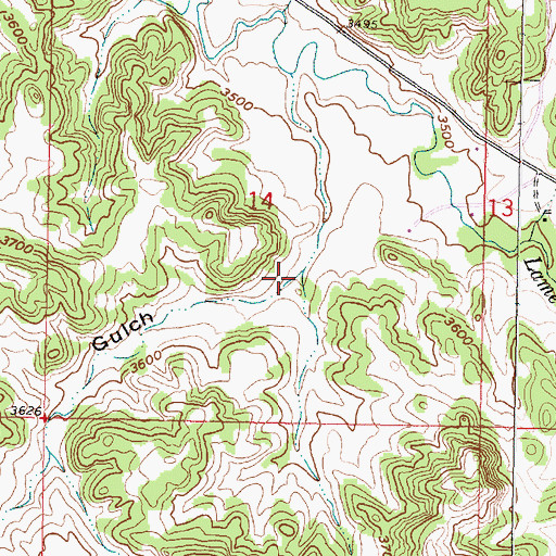 Topographic Map of Calls First Gulch, MT