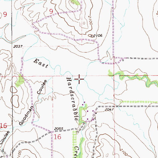 Topographic Map of Cherry Creek, MT