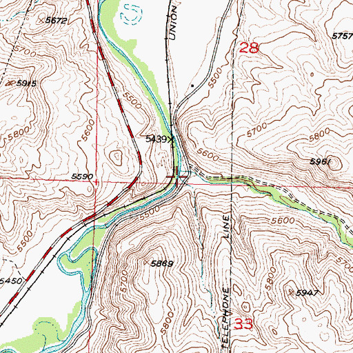 Topographic Map of Clark Canyon, MT
