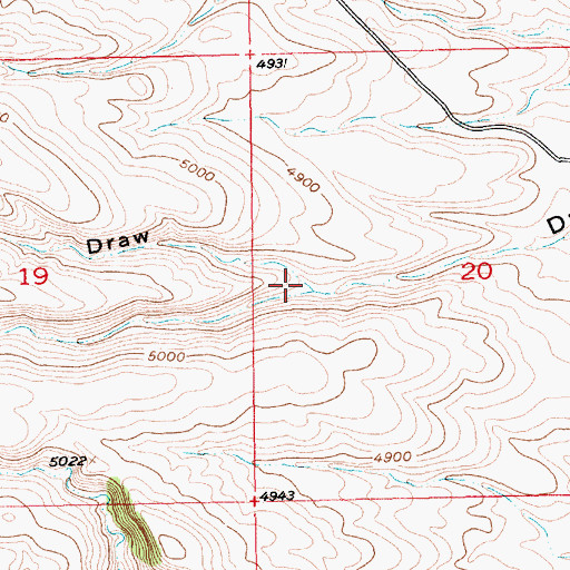 Topographic Map of Clark Draw, MT