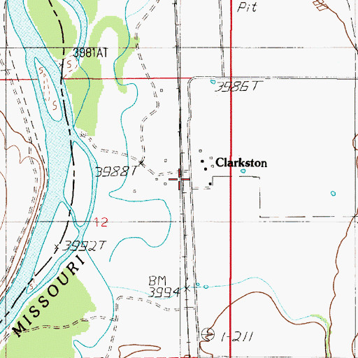 Topographic Map of Clarkston, MT
