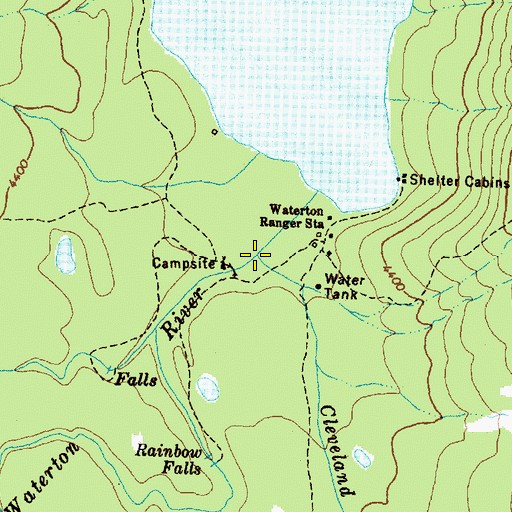 Topographic Map of Cleveland Creek, MT