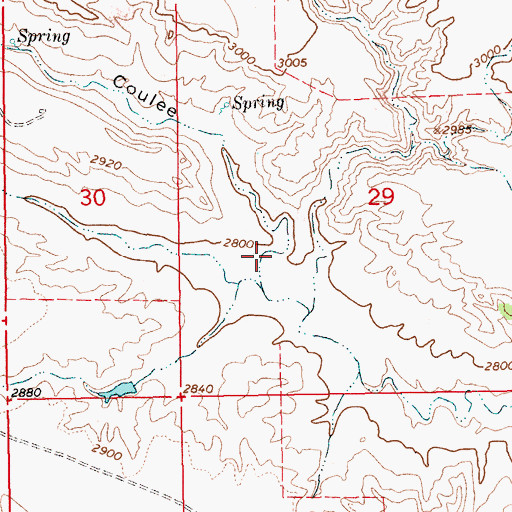 Topographic Map of Clutchbaugh Coulee, MT