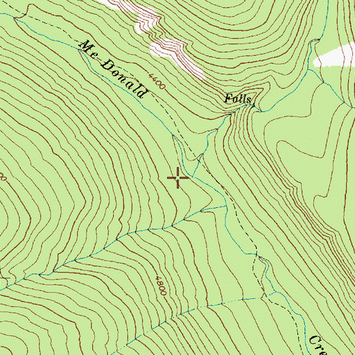 Topographic Map of Continental Creek, MT