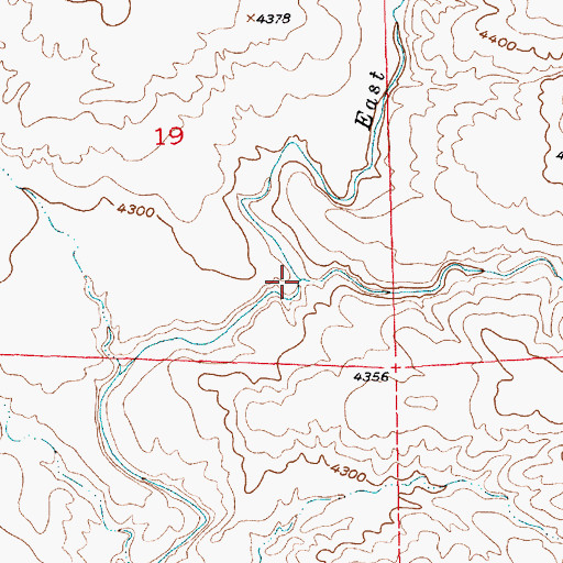 Topographic Map of Cow Creek, MT