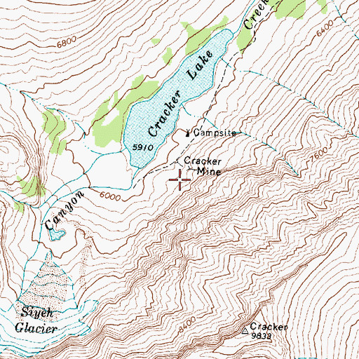Topographic Map of Cracker Mine, MT