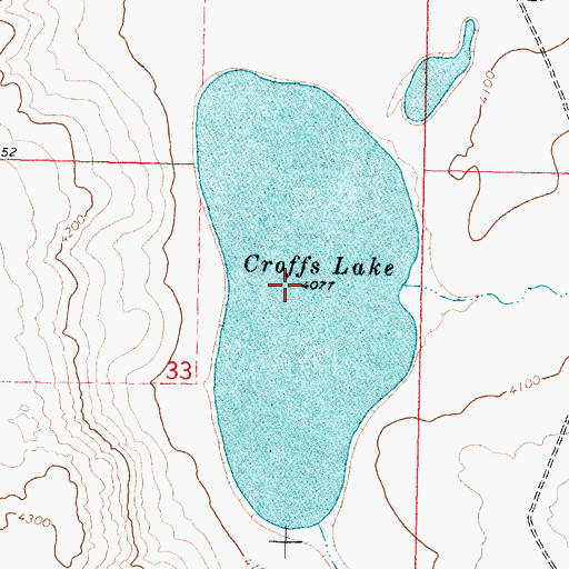 Topographic Map of Croffs Lake, MT