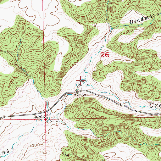 Topographic Map of Deadmans Creek, MT