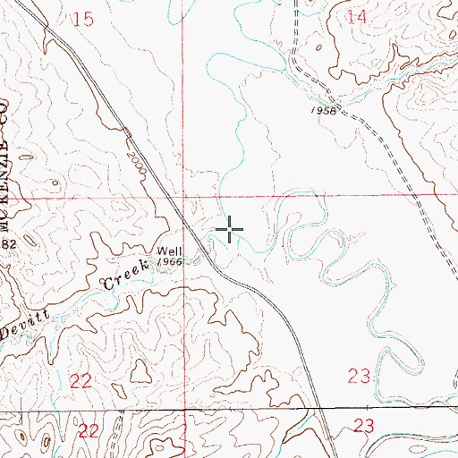 Topographic Map of Devitt Creek, MT