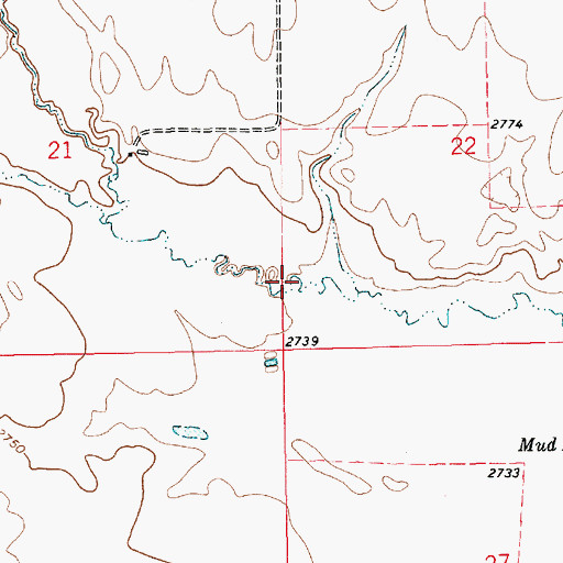 Topographic Map of Dog Coulee, MT