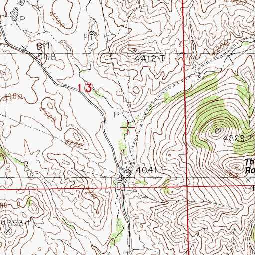 Topographic Map of East Fork Birch Creek, MT