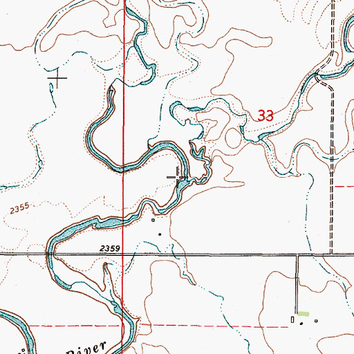 Topographic Map of East Fork Poplar River, MT