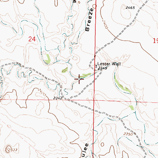 Topographic Map of East Fork Woody Creek, MT
