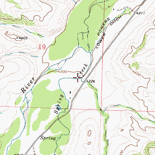 Topographic Map of Edge Creek, MT