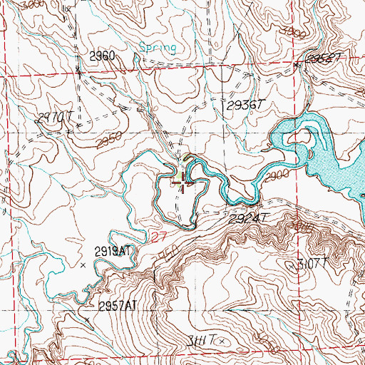 Topographic Map of Elk Creek, MT