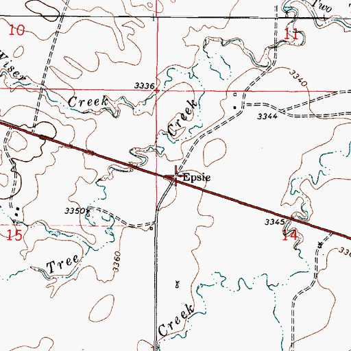 Topographic Map of Epsie, MT