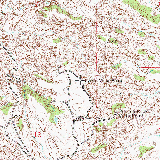 Topographic Map of Eyeful Vista Point, MT