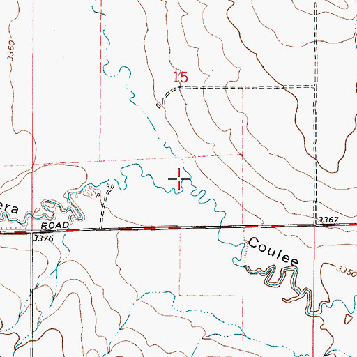 Topographic Map of Favot Coulee, MT