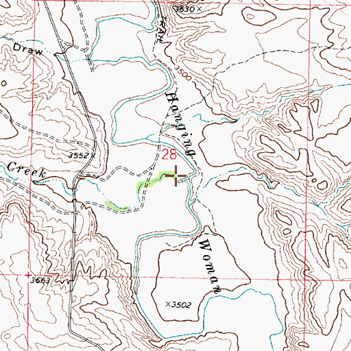Topographic Map of First Creek, MT