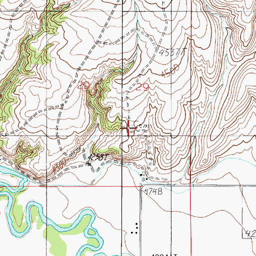 Topographic Map of Fly Cemetery, MT