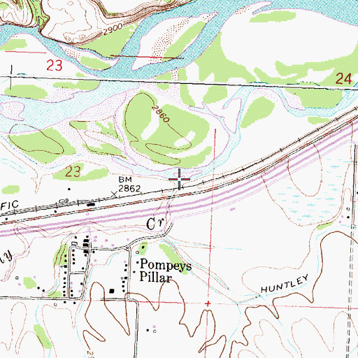 Topographic Map of Fly Creek, MT