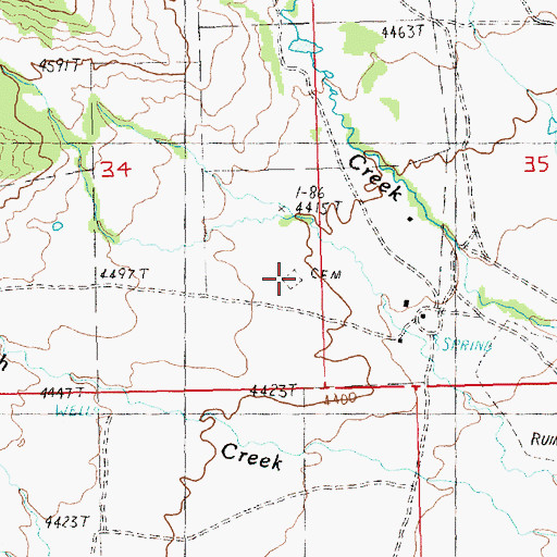 Topographic Map of Fort Maginnis Cemetery, MT