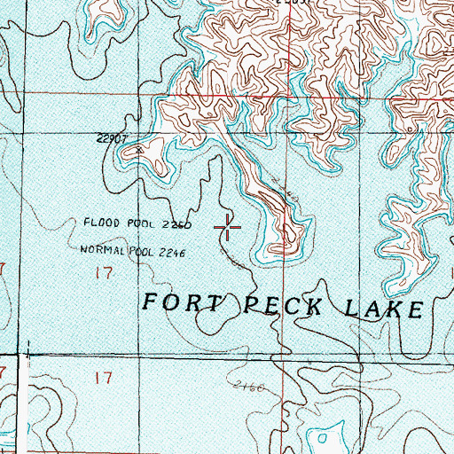 Fort Peck Lake Contour Map Fort Peck Lake, Mt