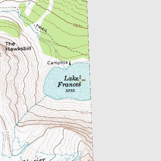 Topographic Map of Lake Frances, MT