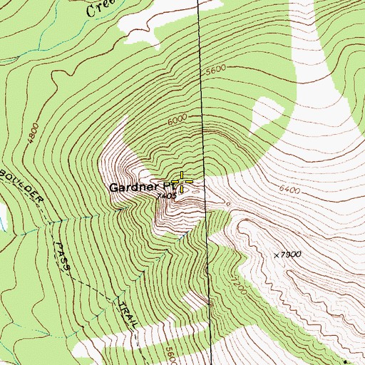 Topographic Map of Gardner Point, MT