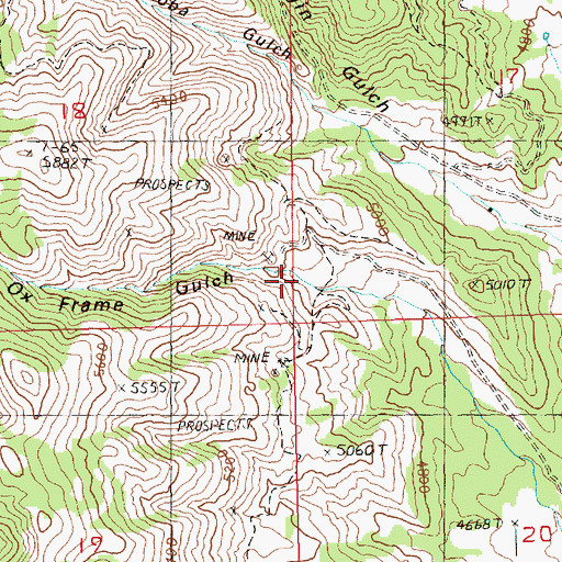 Topographic Map of Giltedge Mine, MT