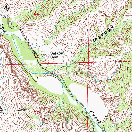 Topographic Map of Maroga Canyon, AZ