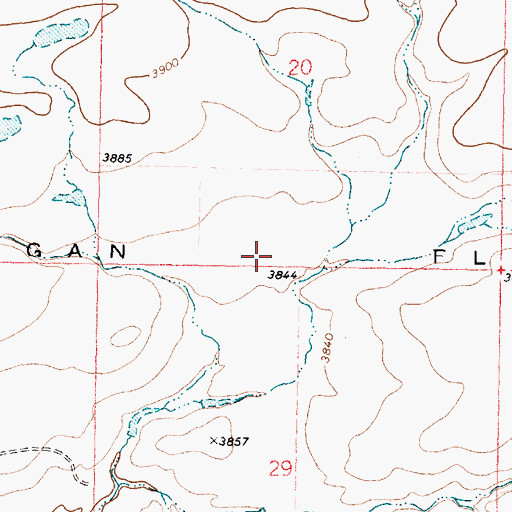 Topographic Map of Hagan Flat, MT