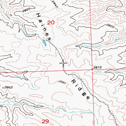 Topographic Map of Haines Ridge, MT