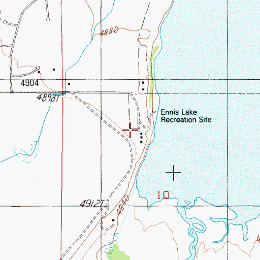 Topographic Map of Harris Inn, MT