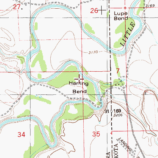 Topographic Map of Hawk Creek, MT