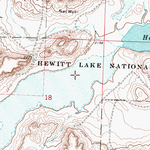 Topographic Map of Hewitt Lake National Wildlife Refuge, MT